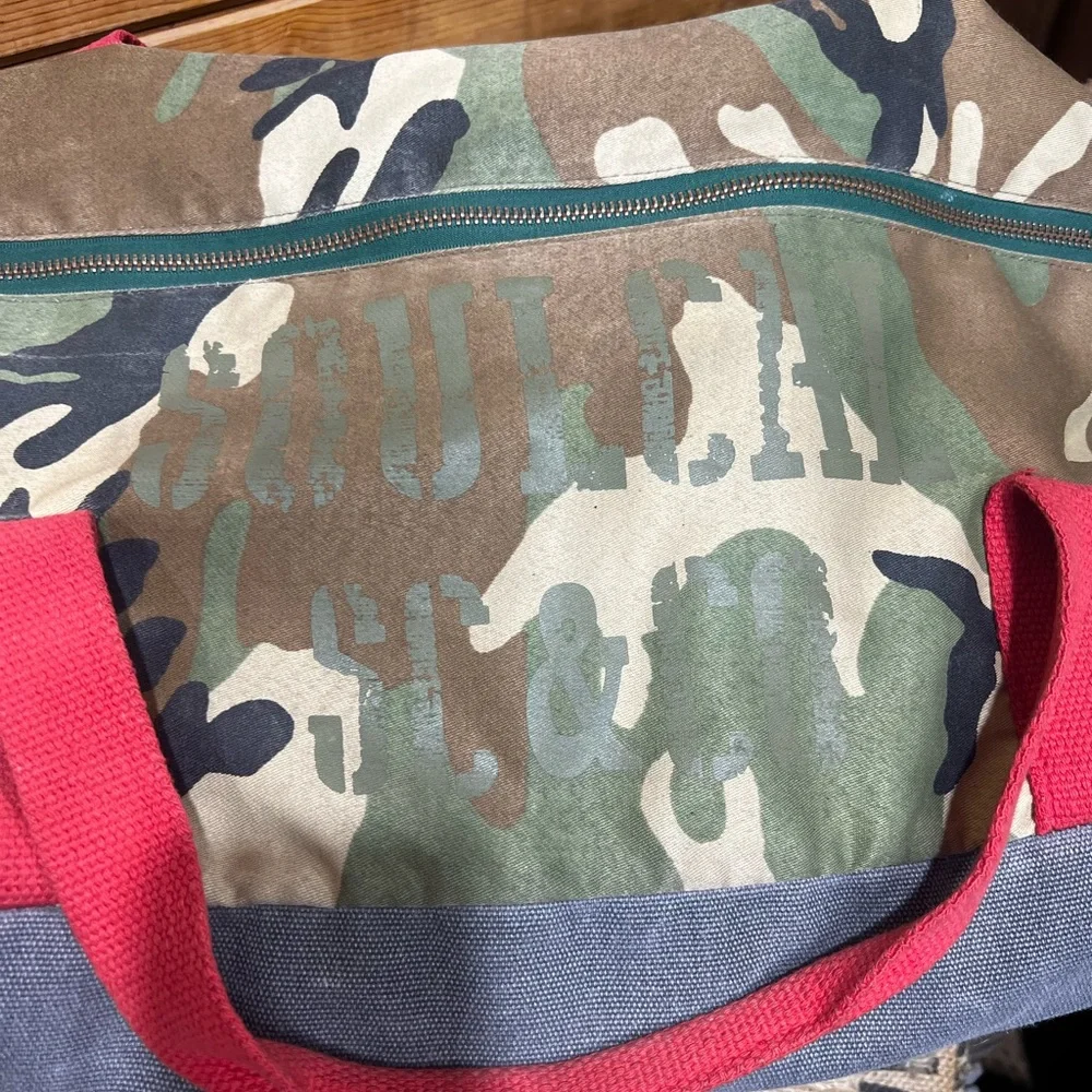 Vintage Kani Rush Camo Canvas Duffle Bag Rare International Iranian Iran Label